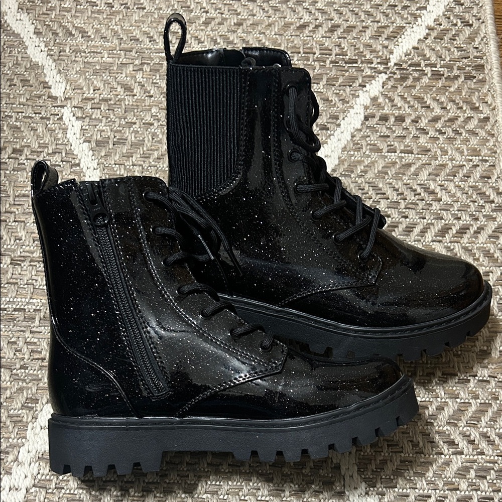 Target Black Glitter Kids Boots